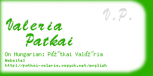 valeria patkai business card